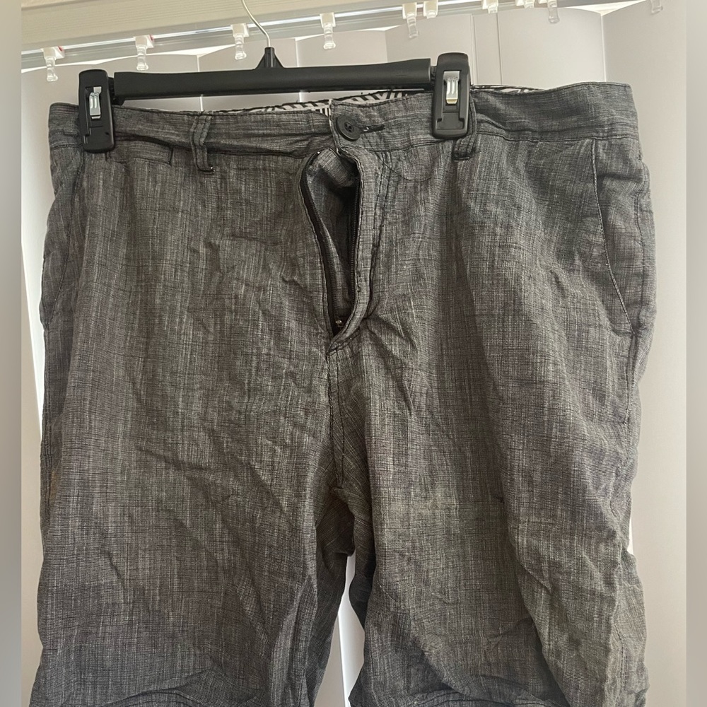 Grey plaid long shorts. Great for summer! Micros brand. Size 36.